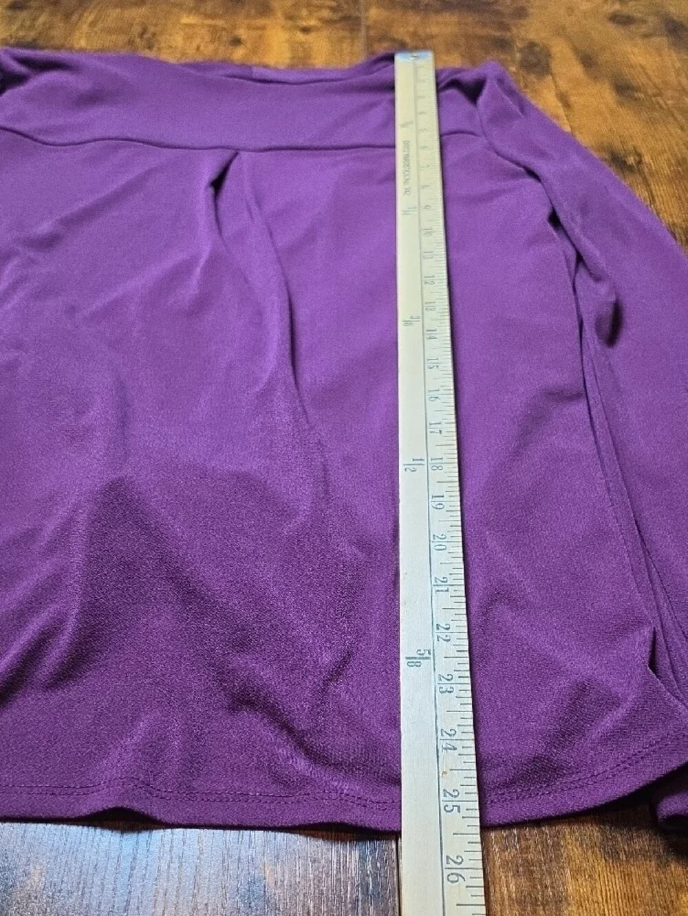 WHITE HOUSE BLACK MARKET | Purple Faux Wrap Ruched Long Sleeve Blouse Top | XL